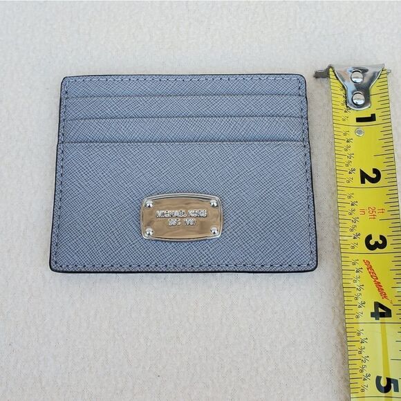 NWOT Michael Kors Gray Saffiano Leather Card Case - Picture 3 of 8